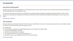 Choose  your Facebook ad settings here.