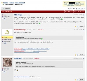 Photo of typical forum page