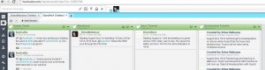 Photo of populated Hootsuite main panel. 