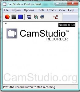 Photo of CamStudio menu