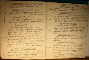 Photo of original diary page