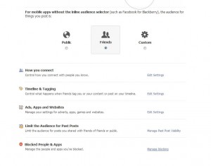 Photo of Facebook Privacy Page