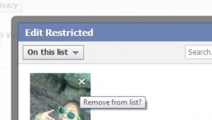 Photo of Friend on Facebook Restricted List 