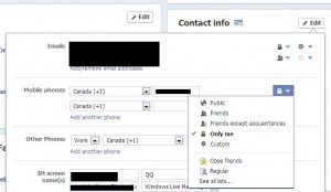 Photo of Phone Number privacy settings