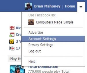 Photo of Facebook Account Settings 1