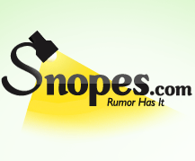 Photo of Snopes logo. 