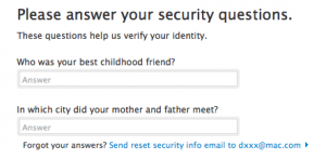Photo of Security Questions