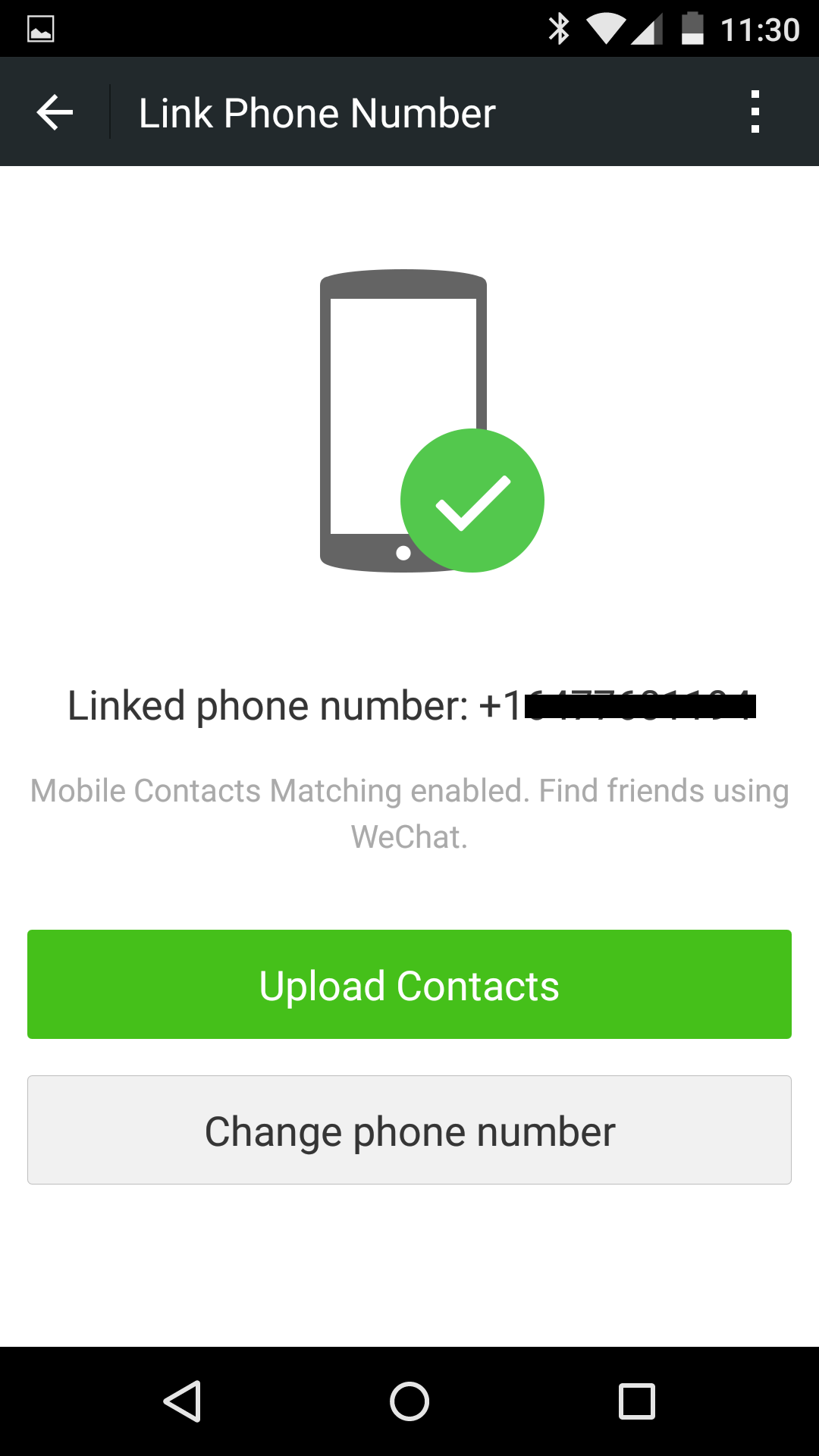 WeChat - Change your phone number and email