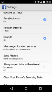 Photo of Facebook Mobile Settings