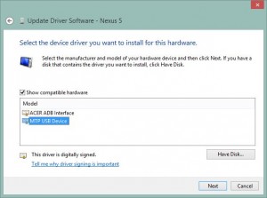 Nexus 5 MTP Connection 7
